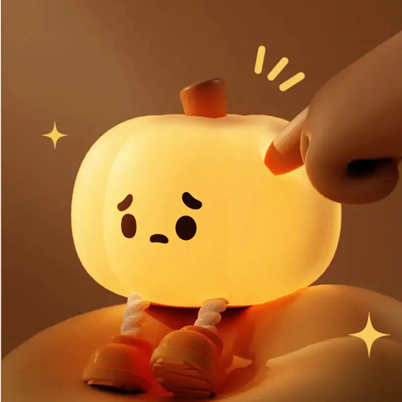 Home Decor Halloween Pumpkin Night Light Soft Silicone Lamp