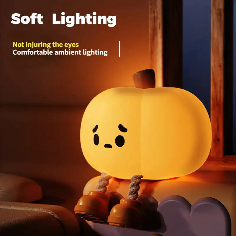 Home Decor Halloween Pumpkin Night Light Soft Silicone Lamp